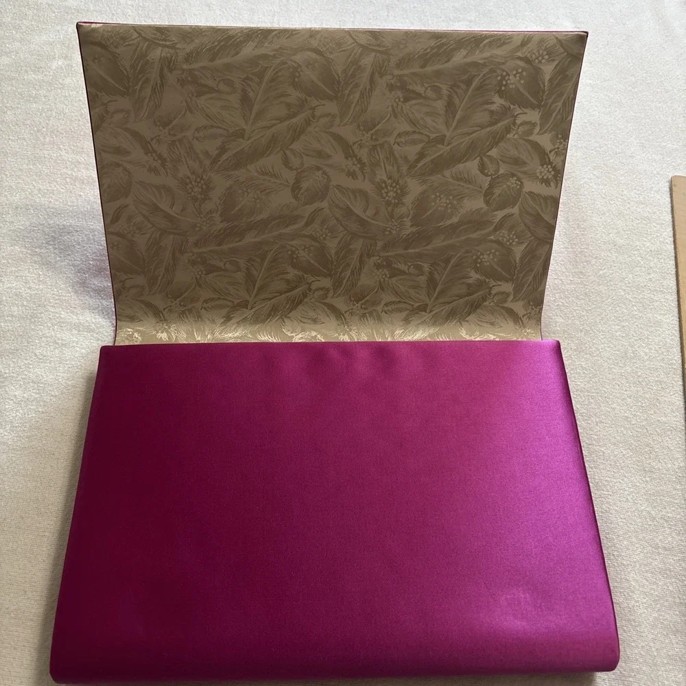 PHILIP TREACY‎ LONDON ELEGANT CLASSIC LARGE PINK FLAP SILK CLUTCH BAG  Formal